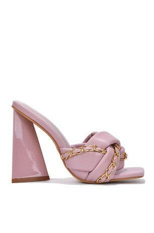 Miah Leather w Chain heels - Fashion Dollz Boutique